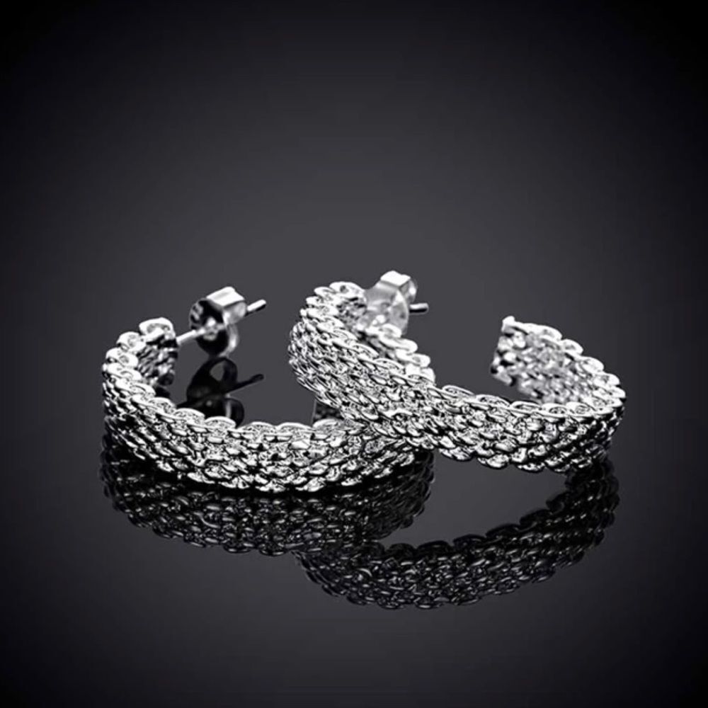 FASHION SILVER PLATED EARRINGS‎ - Picture 3 of 3